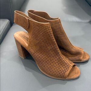 Cityclassified Women's Brown Cutout Heeled Sandals